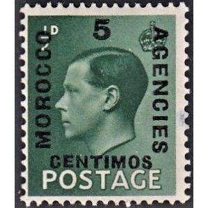 MOROCCO AGENCIES, 1936 Edward VIII ovpt., SG 160 (Scott #437), mint hinged