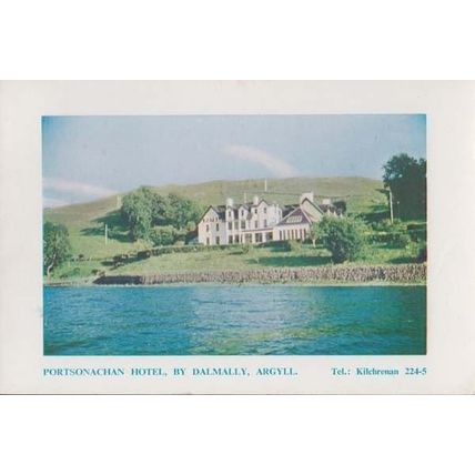 Portsonachan Hotel Motel Lake Panoramic Vintage Rare Argyll Scottish Postcard