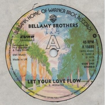 Bellamy Brothers - Let your love flow1975 7" single vinyl record K16690
