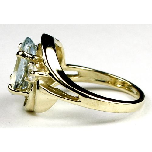 Aquamarine, 10KY Gold Ring, R021