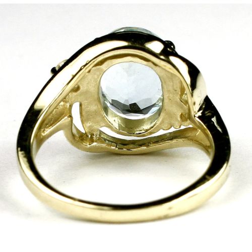 Aquamarine, 10KY Gold Ring, R021