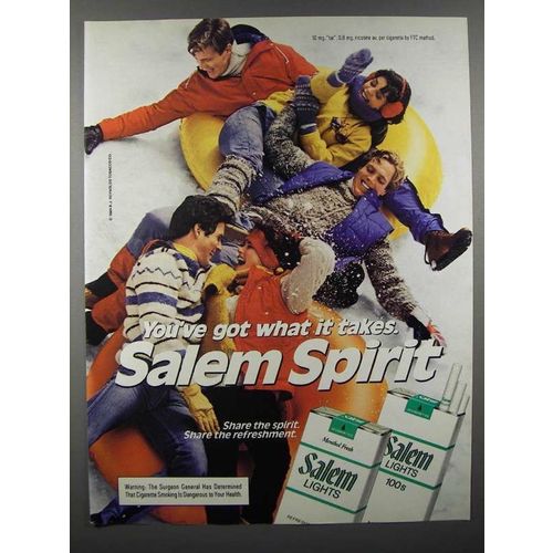 1985 Salem Cigarette Ad - Salem Spirit