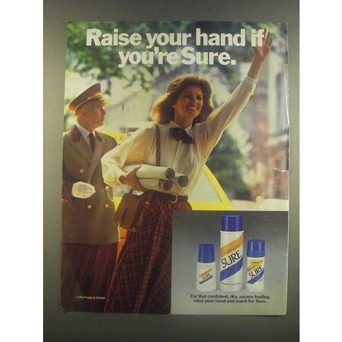 1985 Sure Deodorant Ad - Raise Your Hand