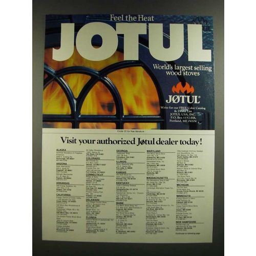 1986 Jotul Wood Stoves Ad - Feel the Heat