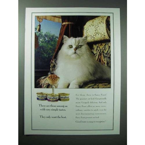 1996 Fancy Feast Cat Food Ad - Only Want the Best