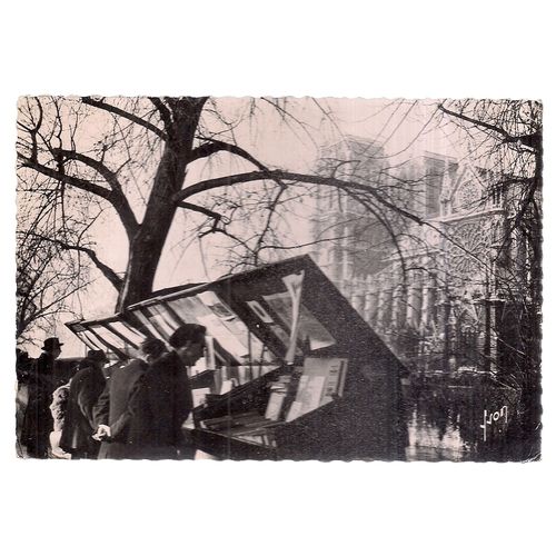 les bouquinistes du quai montebello, PARIS, FRANCE. used postcard 1953 pM #