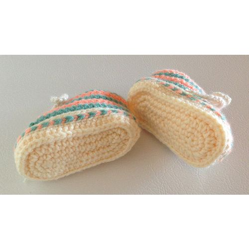 Baby booties #B010 unisex crochet converse tennis shoes 0-12 months