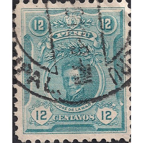 PERU, Jose de la Mare, blue 1909, 12 Cvos