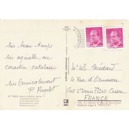 Mallorca Soller Spain Postcard Posted VGC