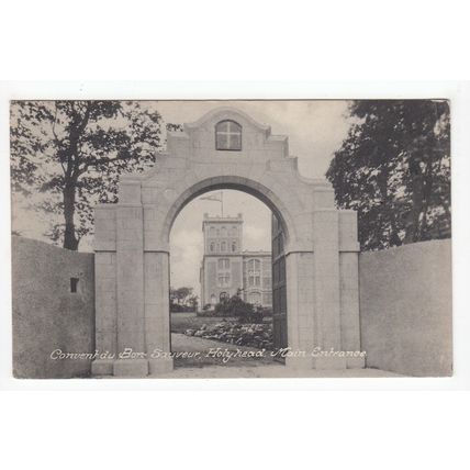Main Entrance Convent du Bon Sauveur Holyhead Postcard 1930 Anglesey
