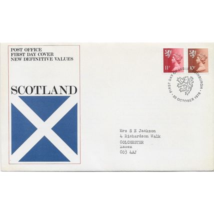 GB 1976 GPO FDC Scotland October definitives Edinburgh pm