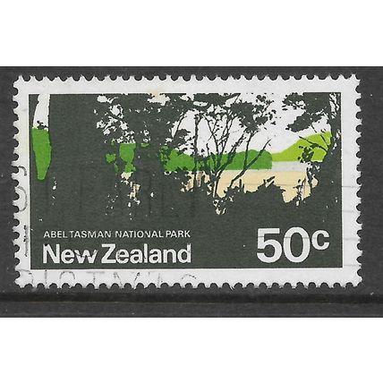 NEW ZEALAND 1971 50c ABEL TASMAN NATIONAL PARK SG 932 FINE USED#2