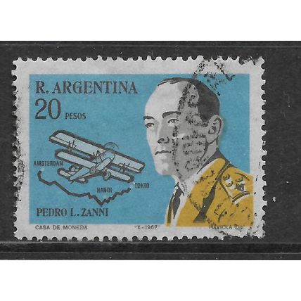ARGENTINE REP 1967 AERONAUTICS WEEK 20p PEDRO ZANNI SG 1210 FINE USED