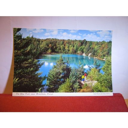 THE BLUE POOL, nr. WAREHAM, DORSET unused postcard by John Hinde dated 1968 =