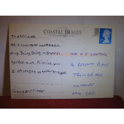 SANDCASTLES used postcard by J. Salmon #