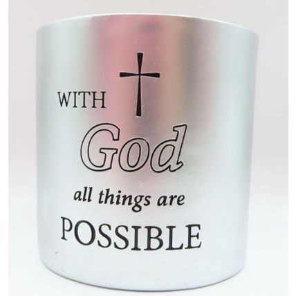 Thinking of You Tea Light Holder 7.5 CM Sentimental Verse Gift Christian Faith