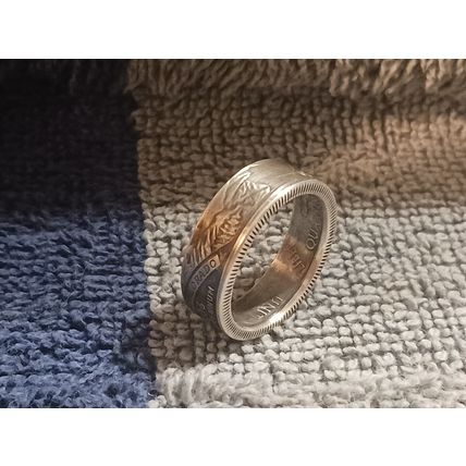 COLORADO State 90% Silver Washington Quarters coin ring 7-1/2 #2