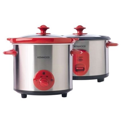 Kenwood MP131 Indian Pack Slow Cooker & Mini Rice Cooker red stainless steel