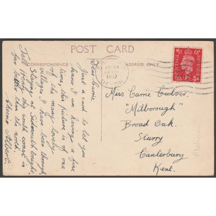 Cockington Village, Torquay, Devon, 1937 - Postcard