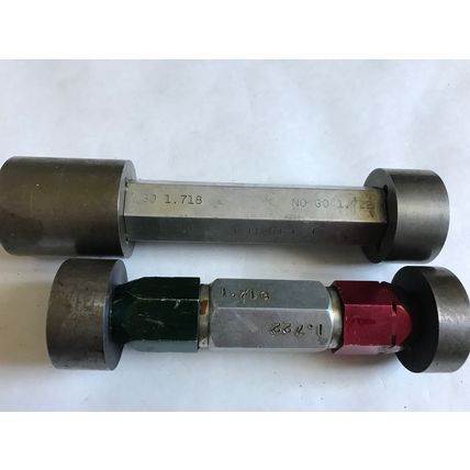 lot THE PIPE MACHINERY GO NO GO PLUG GAGE 1.718 1.722 1.718 1.722,AC