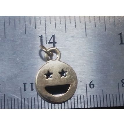 Smiley Face Charms Gold Emoji Pendants, Charms 1.65 each free shipping