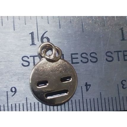 Smiley Face Charms Gold Emoji Pendants, Charms 1.65 each free shipping