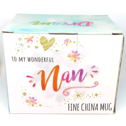 Nan Mug Fine China Mug To My Wonderful Nan 9 CM Ceramic Tableware Mothers Day