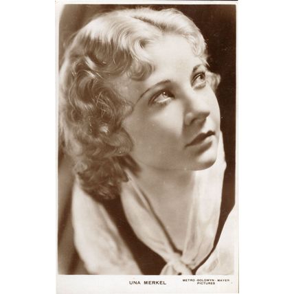 Una Merkel MGM Film Actress Real Photo Postcard