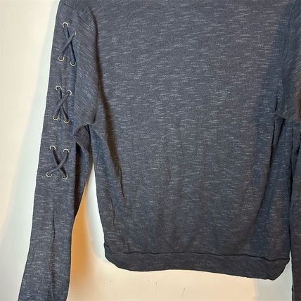 Belle du Jour Women's Long Sleeve Heathered Top Crew Neck Stretch Sz Medium