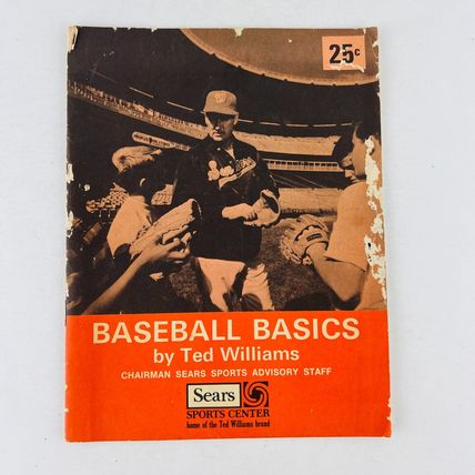Baseball Basics Paperback 1971 Ted Williams & SEARS Booklet Vintage & RARE