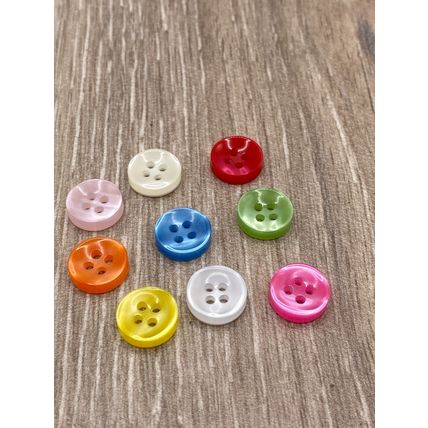 11mm Buttons Resin Round Baby Cardigan Shirt 4-Hole Sewing Knitting 9 Colours