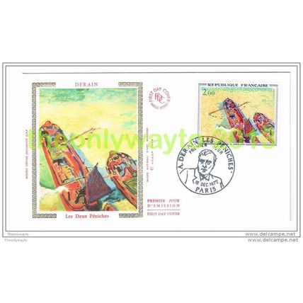 1972 DERAIN, LES DEUX PENICHES, PARIS, FDC