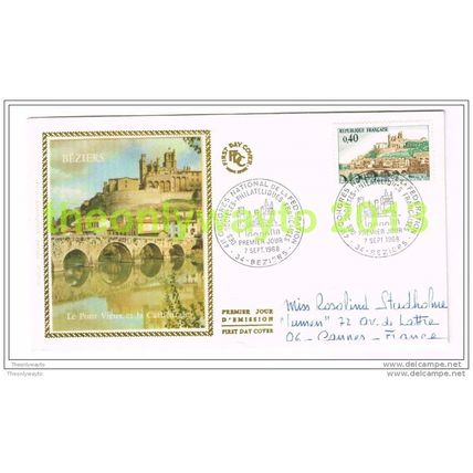 1968 CONGRESS NATIONAL DE LA FEDERATION DES SOCIETES-PHILATELIQUES... , FDC