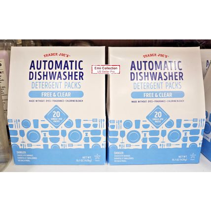 Trader Joe’s Automatic Dishwasher Detergent Packs Free & Clear (2 Packs)