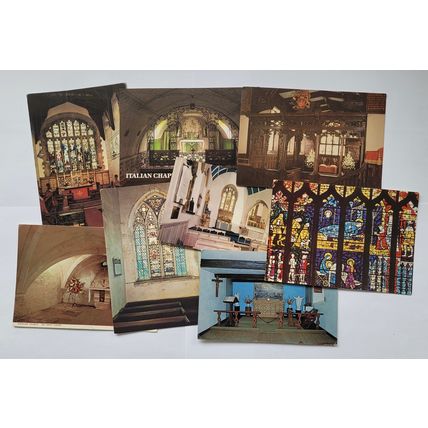 Postcards Church interiors. Job lot