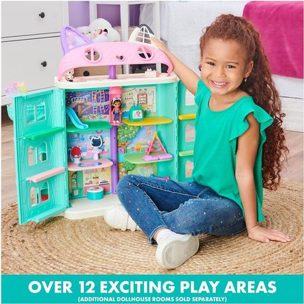 Gabby’S Dollhouse, Purrfect Dollhouse with 15 Pieces Including Toy Figures, Furn
