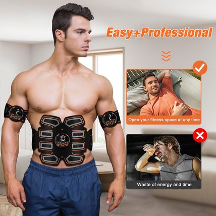 ABS Stimulator, Ab Toning Belt Trainer, Workout Equipment for Men & Women - BFB-