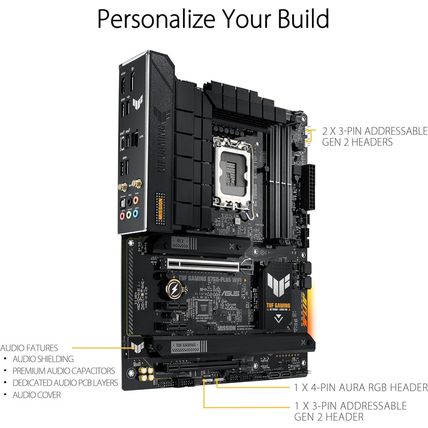 ASUS TUF GAMING B760-PLUS WIFI Intel B760 LGA 1700 ATX Motherboard, Ready for 14