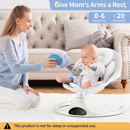 LAREX Baby Swing Infant Swing Electric Toddler Baby Rocker Portable for Newborn