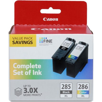 Canon PG-285 XL / CL-286 XL Genuine Ink Value Pack (2 Cartridges), Compatible wi