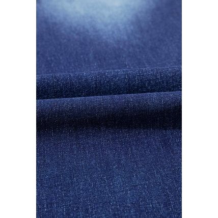 Sail Blue High Rise Dual Button Distressed Raw Hem Flared Jeans