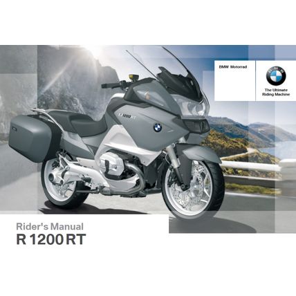 BMW R1200RT RIDERS MANUAL 2013 MOTORCYCLE 166 PAGES IN ENGLISH