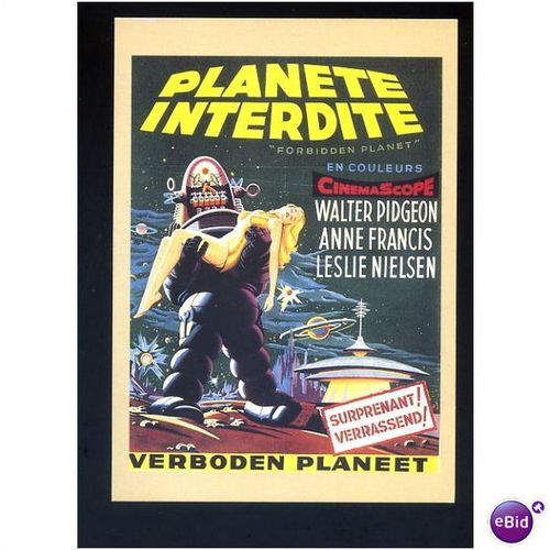 Cinema FORBIDDEN PLANET Walter Pidgeon Postcard by Zreik