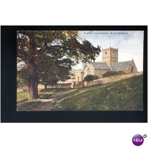 Somerset CLEVEDON Old Church Postcard by Celesque (D.40705)