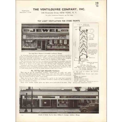 ventilouvre company 1938 top light ventilation store vintage catalog