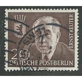 BERLIN - 1954 20pf 'ERNST REUTER' FINE USED (EBID42-312)