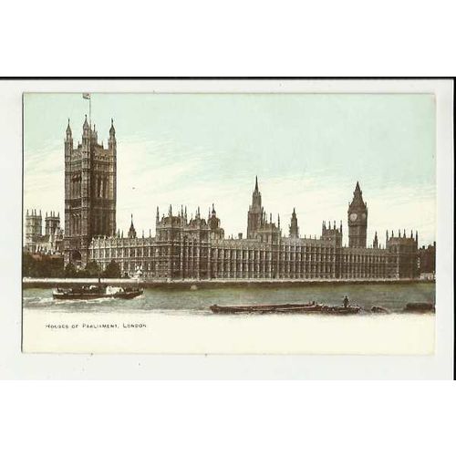 LONDON Houses Of Parliament Postcard by W.J. Hay (5)