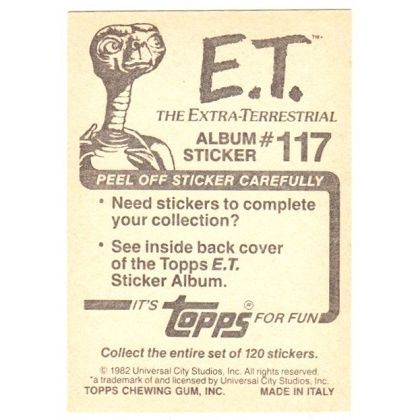 1982 Topps ET Stickers # 117