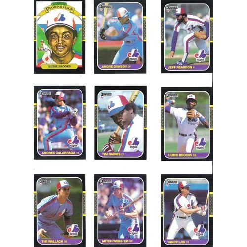 1987 Donruss Montreal Expos team set - 23 cards