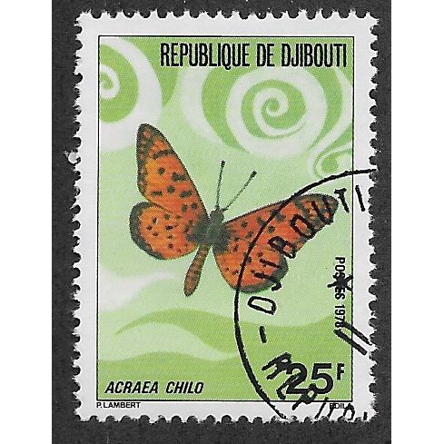 DJI 1978 25f 'BUTTERFLIES ' FINE USED (EBID54-886)